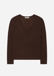 V-Neck Sweater in Fine Cashmere - Coco - CO Collections